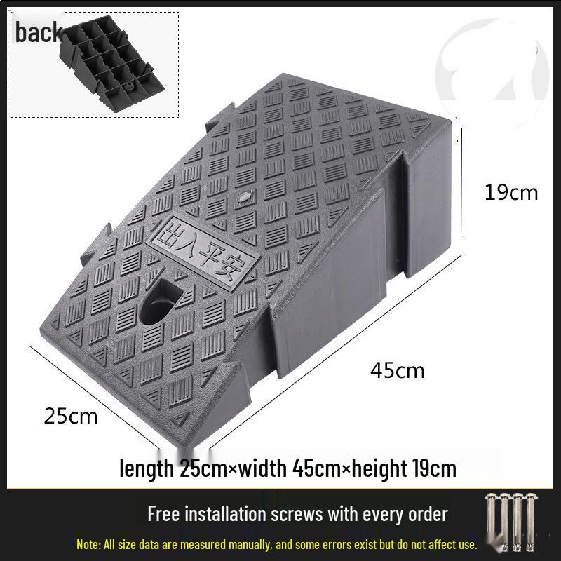 Car Ramp Sill Pad - Plastic Vehicle Curb Slope & Speed Bump