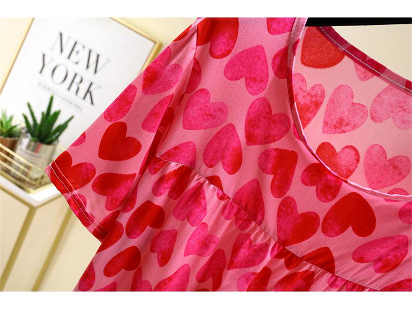 2025 Women's Summer Floral Cotton & Silk Dress - Slimming French Style with Pleated Rayon & Short Sleeves