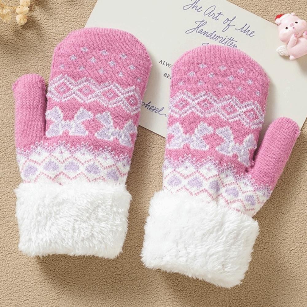 Fleece Lined Winter Mittens Warm Fleece Mittens New Kids Warm Gloves Winter Wear