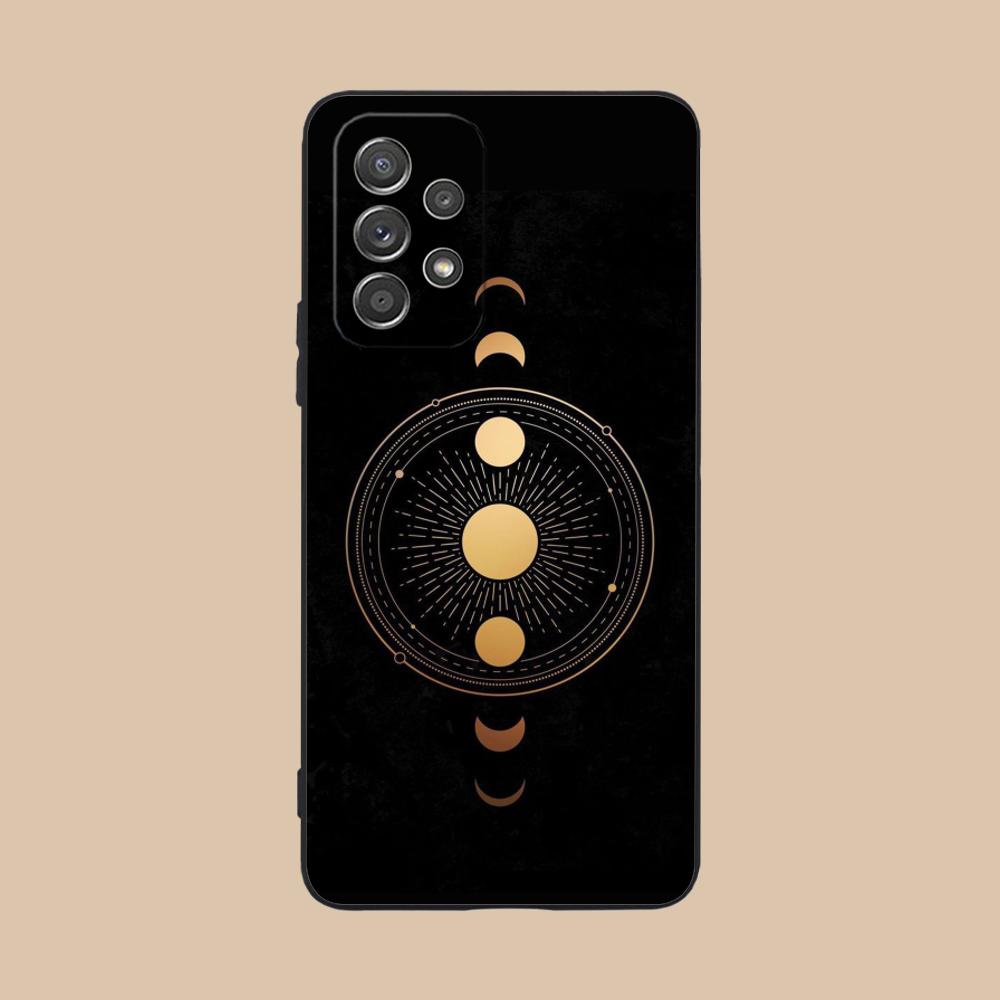 Sun Moon Mobile Cell Phone Case for Samsung Galaxy M55 54 42 35 34 33 32 23 22 15 14 13 12 F55 5G Colorful Cover Luxury Cover