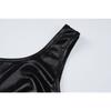 Women's  U Neck Slim Split Solid Color Halter Dresses