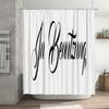 Bathroom Shower Curtain with Beautiful Design White Custom Printing for Bathroom Decorations