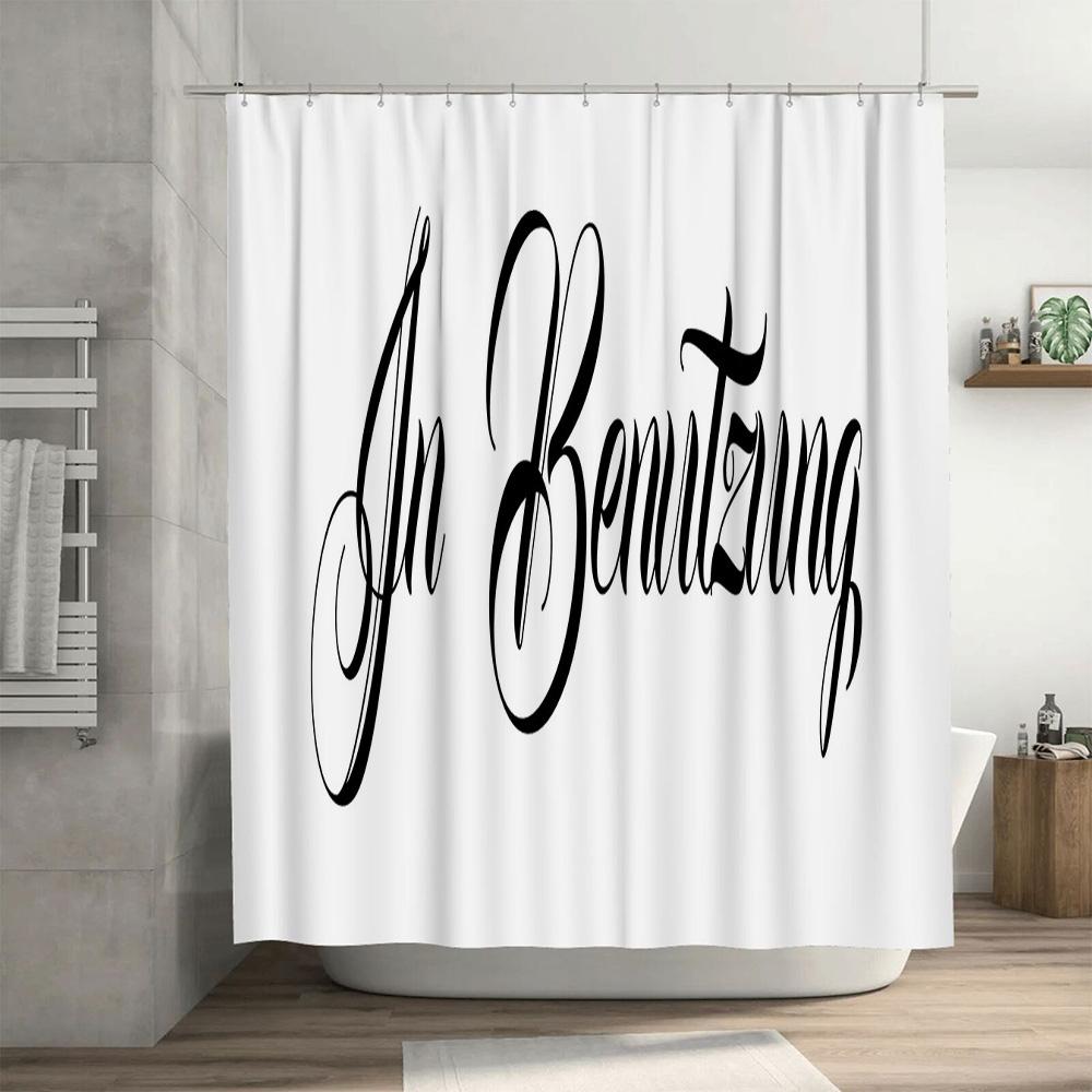Bathroom Shower Curtain with Beautiful Design White Custom Printing for Bathroom Decorations