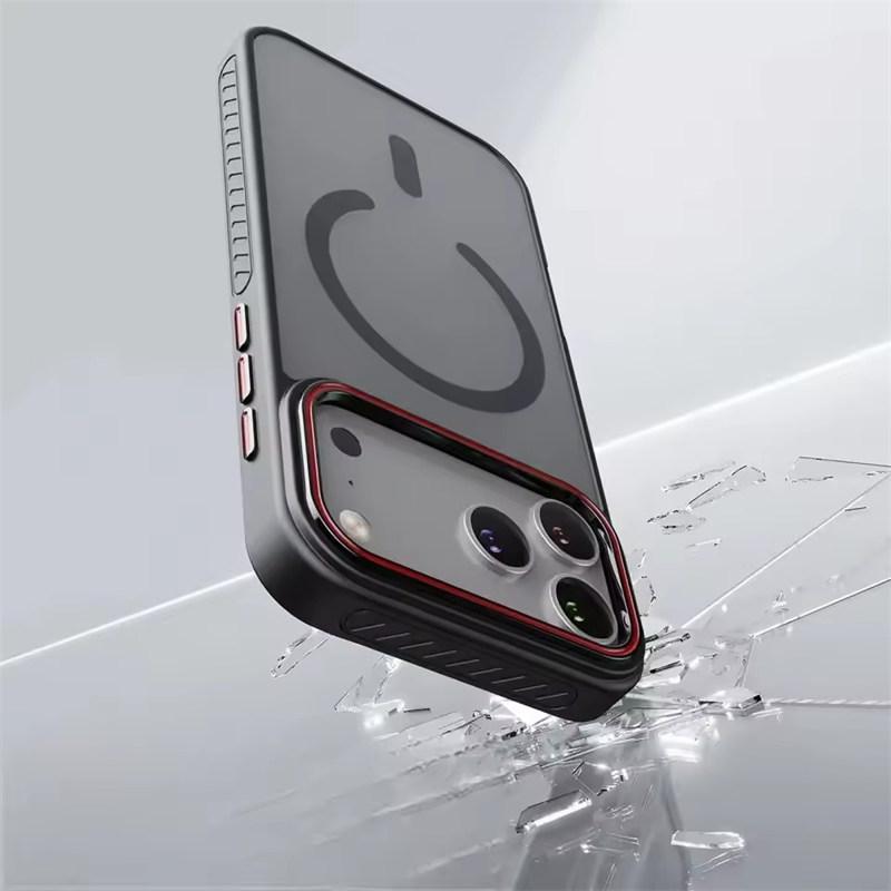 Frosted Matte Translucent Magnetic Phone Case For 17 Air 17 16 15 14 13 Pro Max For Magsafe Wireless Charge Shockproof Cover