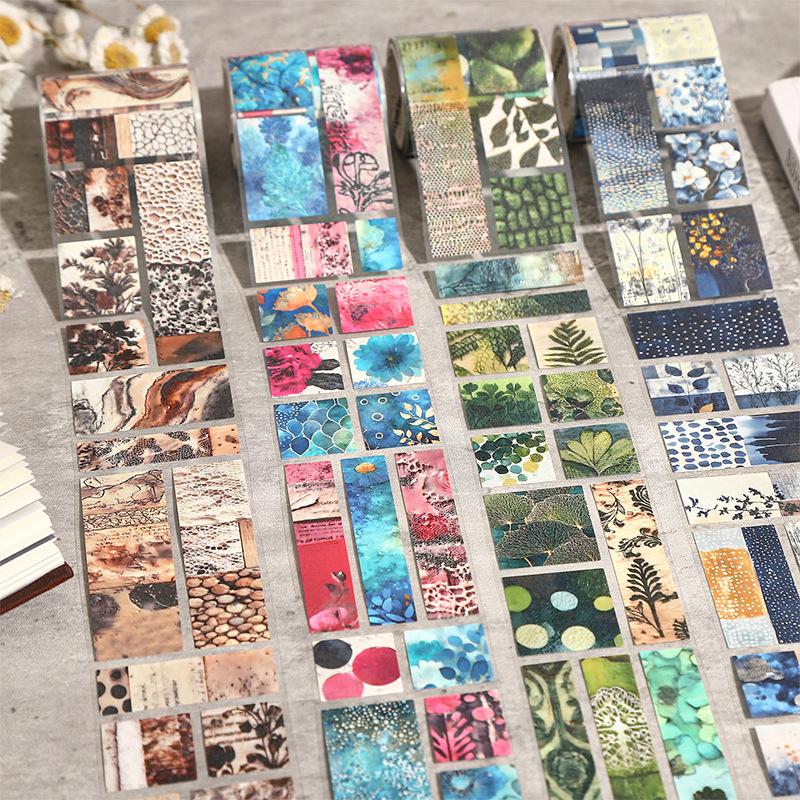 Retro Floral Secret Realm Journal Stickers: DIY Creative Scene Patterns