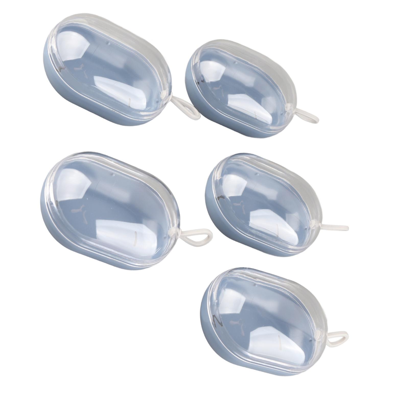 

5 шт., коробка для хранения спонжа, держатель для блендера, синяя губка для макияжа, чехол-контейнер для сережек-гвоздиков