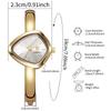 Square-shaped Dial Quartz Watch Open Design Bracelet Watch Creative Wristwatch  for Women