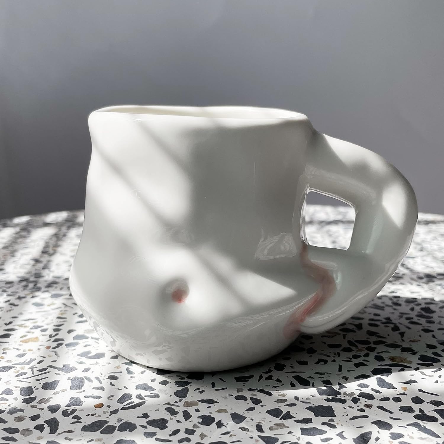 Hand-Crafted Ceramic Fat Belly Mug | Coffee Mug With Arm Handle | Fat Mug | Potbelly Coffee Mug | Father s Day Gift