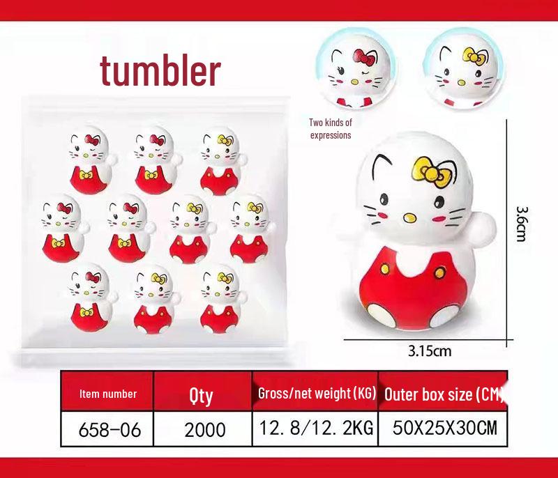 TikTok Stil Mini Stehaufmännchen Astronaut Tiger Blau Desktop Ornament Spielzeug Blind Box