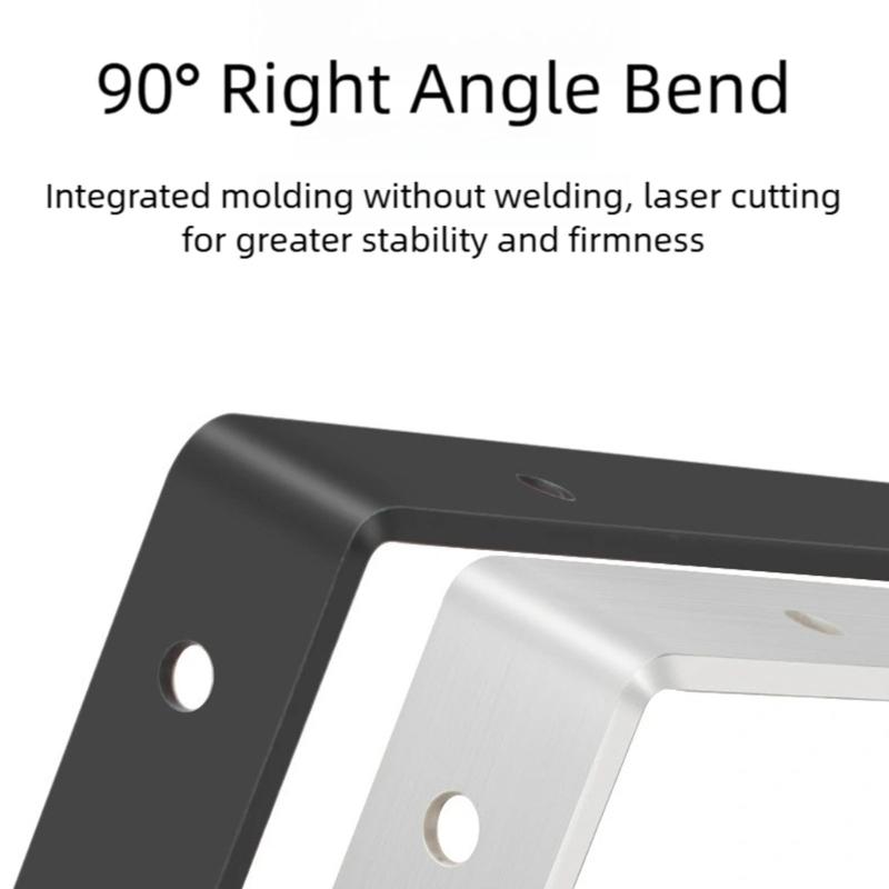 Reinforced L Shaped Wall Support Brackets Rustproof Steel Mounting Hardware for Shelves Cabinets Home Office Storage