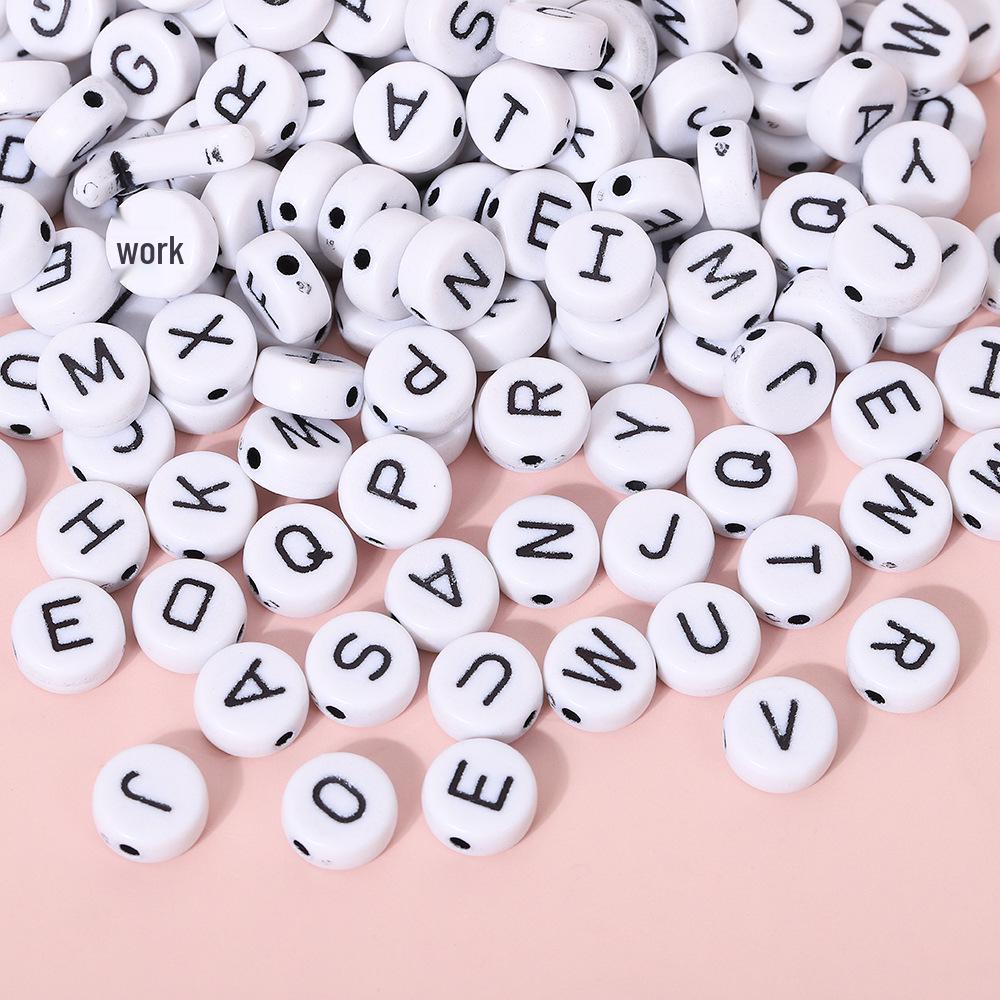 Acrylic Letter Beads for Kids' Jewelry Making – Educational DIY Beading Accessories