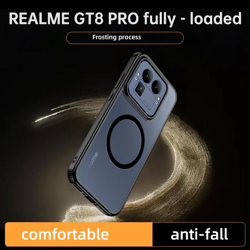 For Realme GT8 and Realme GT8 Pro Case Frosted Semi-transparent Baby Skin Touch Raised Camera Lens Lips Guard Hybrid Soft Cover
