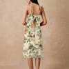 Women's Spaghetti Strap Backless Bow Loose Casual Beach Holiday Dress Sundress