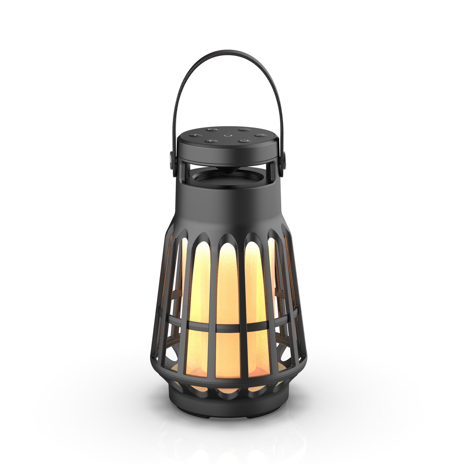 

Хэллоуин Рождество Flame Flicker портативный беспроводной динамик кемпинг открытый IPX6 водонепроницаемый свет регулируемый белый шум новый чёрный