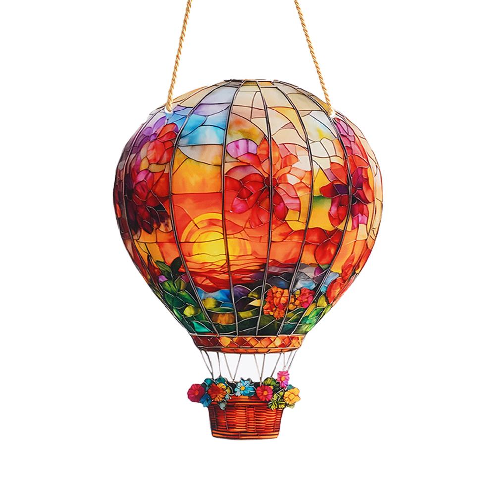 1 Stück Heißluftballon-Fänger Acryl Wandbehang Farbige Dekoration Innen Fensterdeko Hängende Kunst für Innen Außen