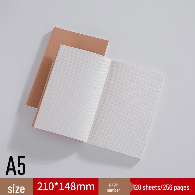 A5 Kraft Paper Notebook: Blank/Lined, B5 Notepad, Foldable Sketchbook for Students