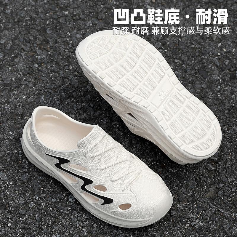 Hole shoes, new summer models, beach creek shoes, breathable, non-slip and wear-resistant bag head cool slippers