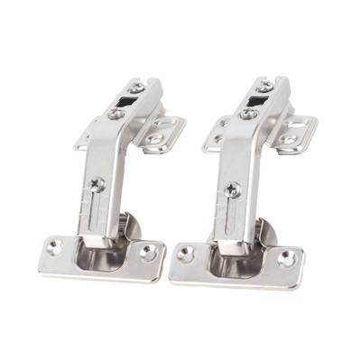2PCS Full Overlay 135 Degree Hinge 3D Adjustable Concealed Hardware Corner Cabinet Hinge Clip-On Design Folded Door Hinge