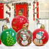Festive Inflatable Christmas Ball Large Outdoor Holiday Decoration Blow Up Durable Lightweight Ornament for Christmas Party Yard