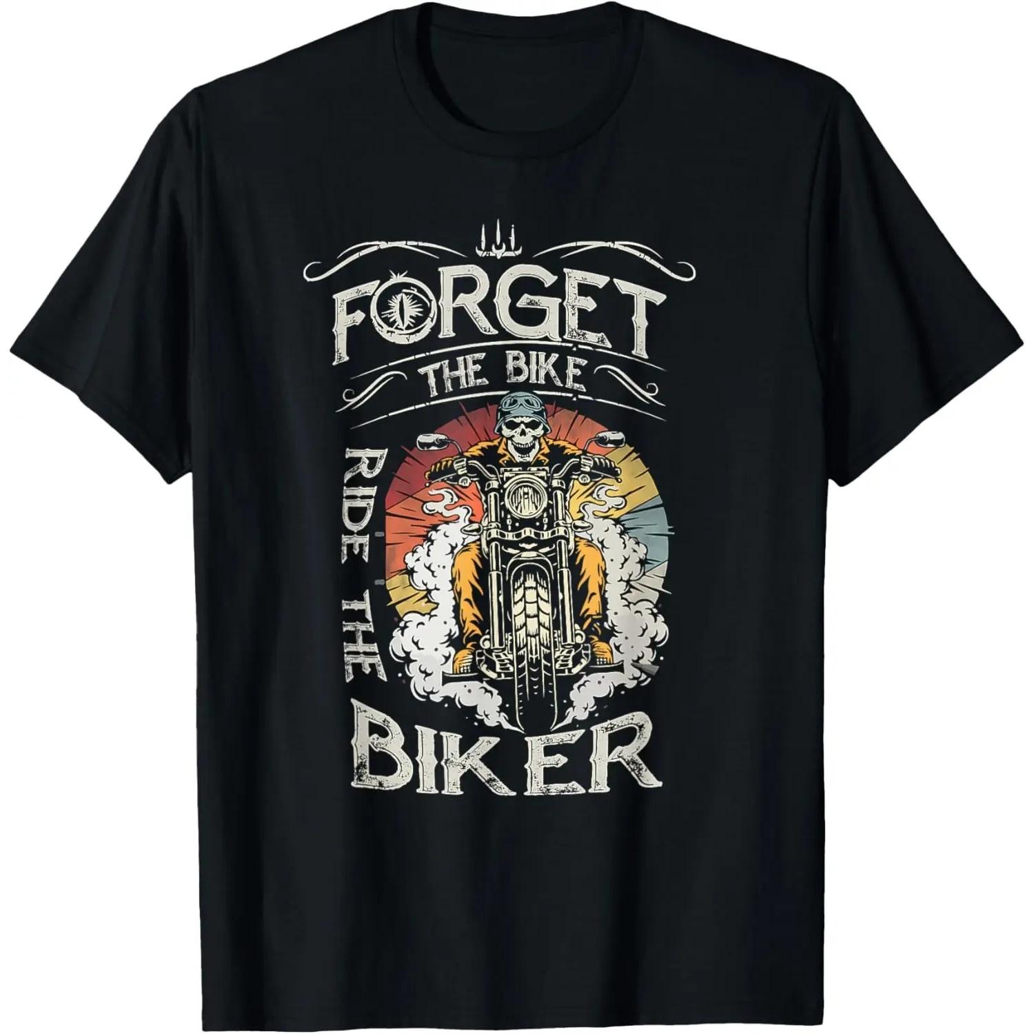 Forget The Bike Ride The Biker Rock Skull T-Shirt S чёрный