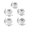 50pcs 5 Sizes Alloy Flower Beads Cap Flowers Connector for Bracelet Necklace Jewelry Making Accessories