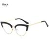 Anti -Blue Light Metal Comfortable Color Cat Eye Eyeglasses Frame Women Vintage Spring Hinge Optical Frame Computer Glasses