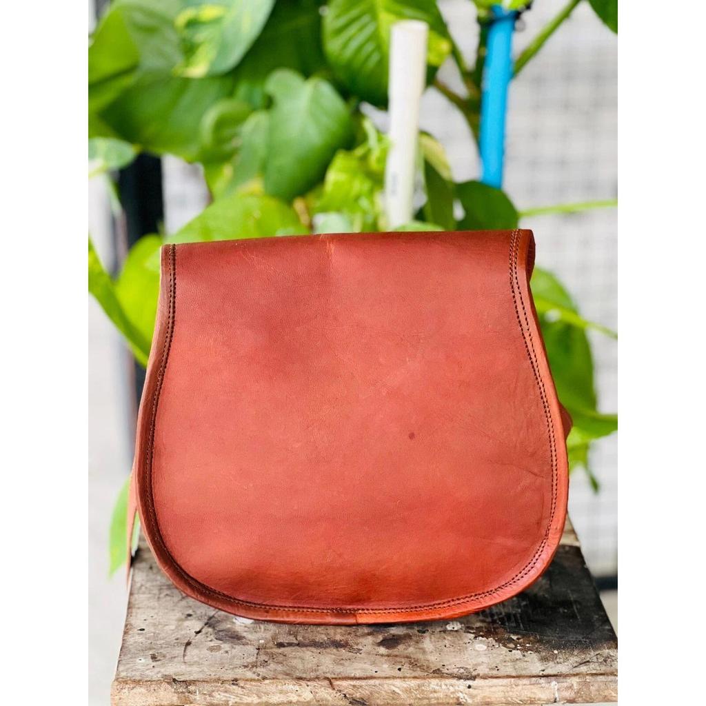 Dámská kožená crossbody kabelka z kozí kůže Nové messenger kabelky Hnědá taška