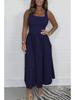 2026 Summer Women's High-End Waist-Cinched Casual Dress - Hot Selling Solid Color Skirt