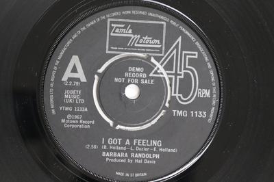 7inch Record BARBARA RANDOLPH - I Got A Feeling / Can I Get A Witne TMG1133PROMO TAMLA MOTOWN 1979 UK Soul/Funk Used