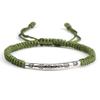 Unisex Handmade Silver Oval Rope Bracelet for Couples & Best Friends