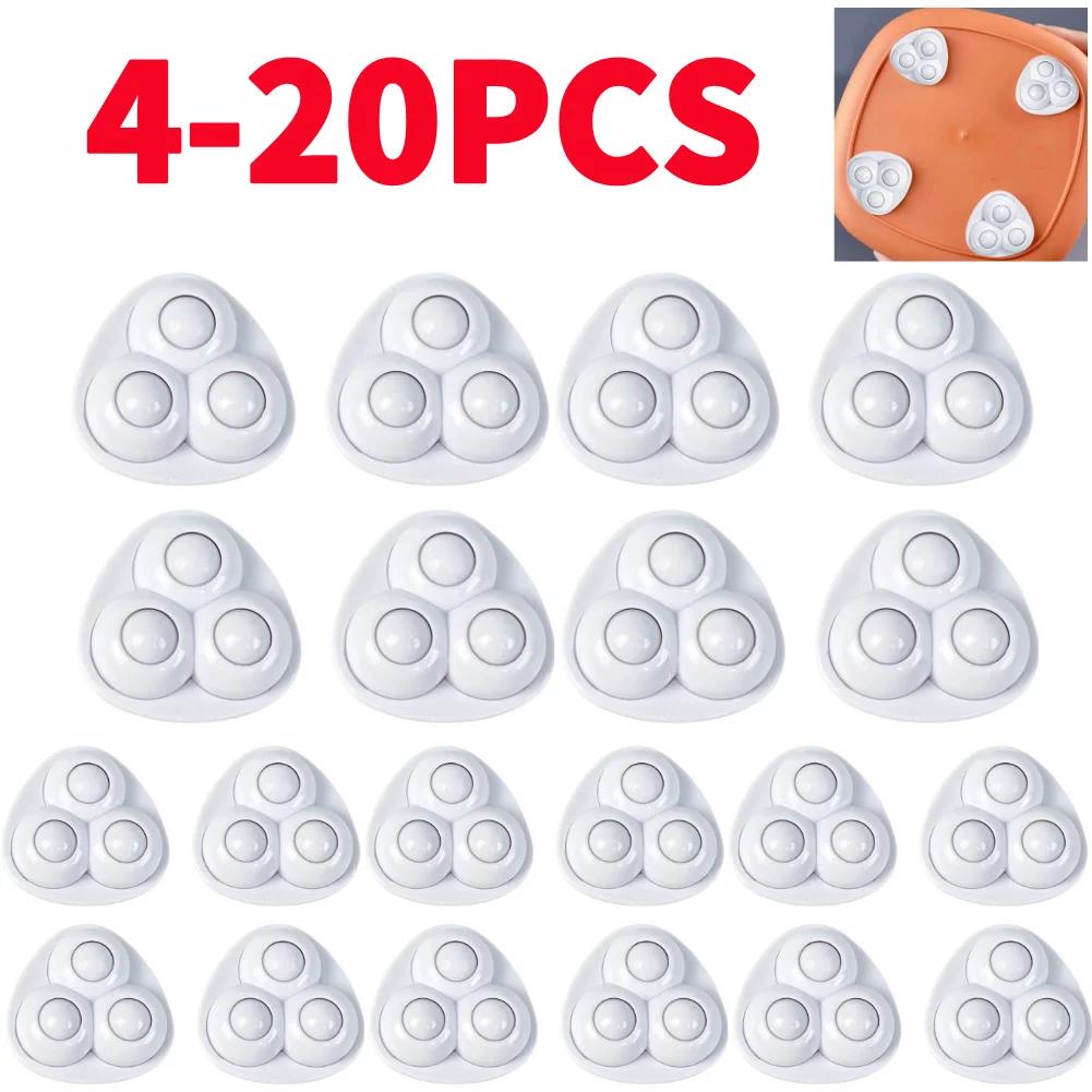 4-20pcs Small Wheels For Furniture Self Adhesive Caster Wheels Stainless Steel 360 Degree Rotation Paste Swivel Wheels
