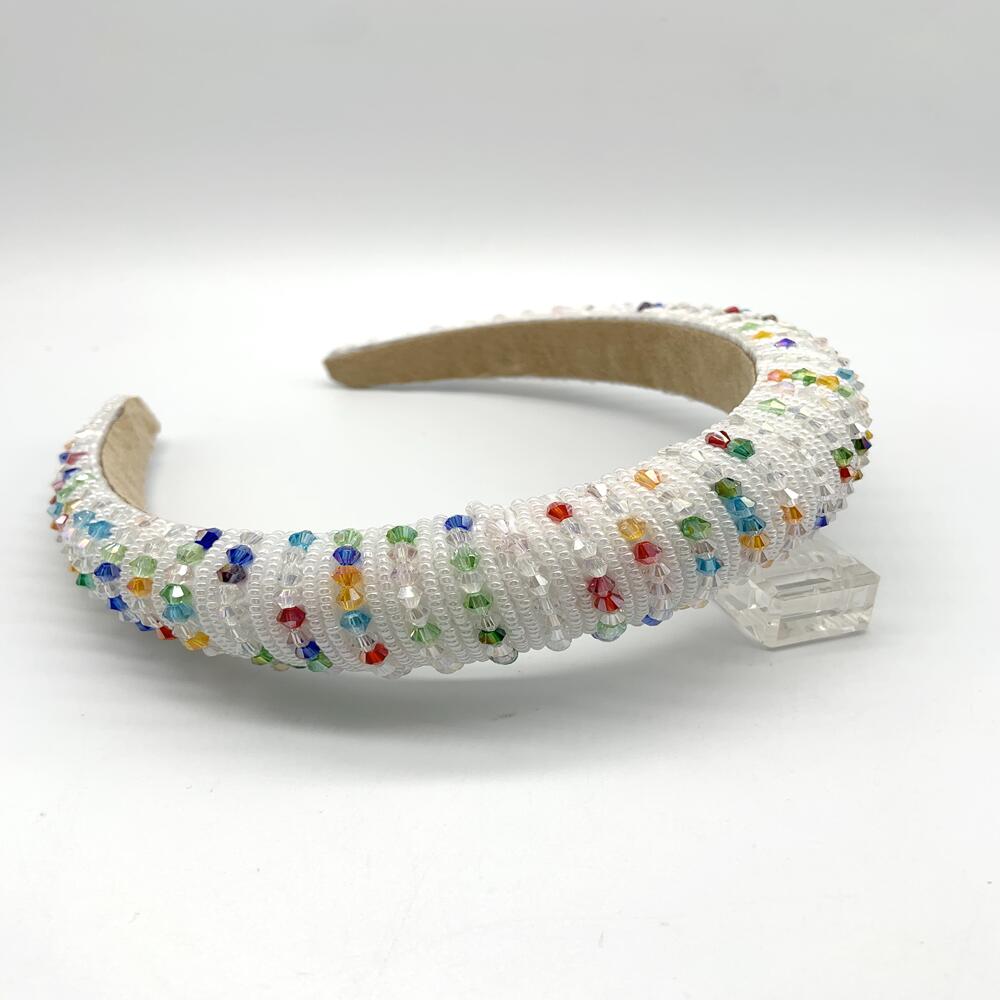 Baroque Rhinestone Headband Crystal Padded Hair Band Glittering Hair Accessories for Women Girls