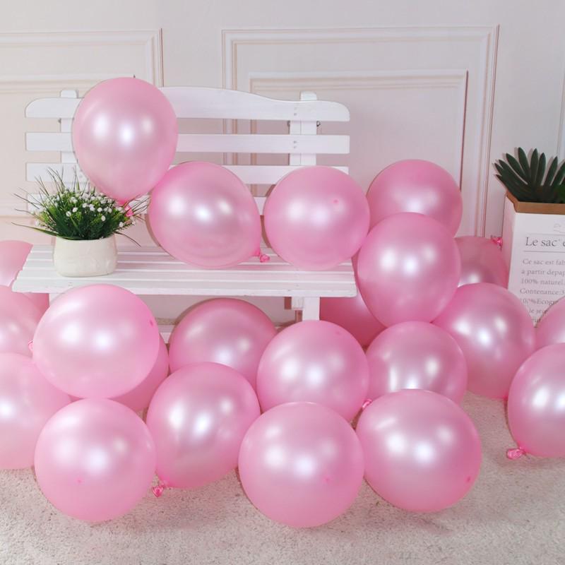 10" Thickened Light Pink Macaron Round Latex Balloons for Birthday Decoration
