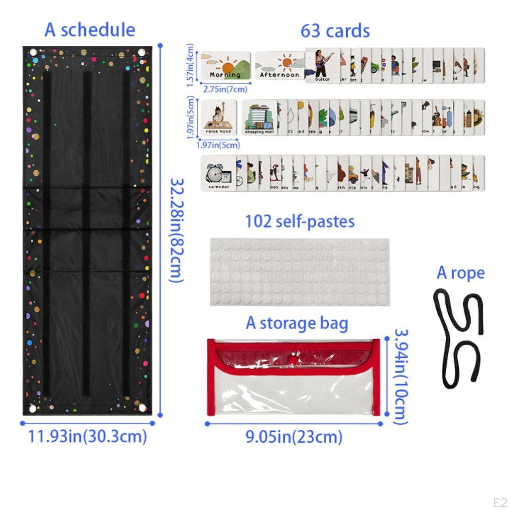 Visual Schedule for Kids Learning Materials Portable Teaching Props Behavioral Routine Chart