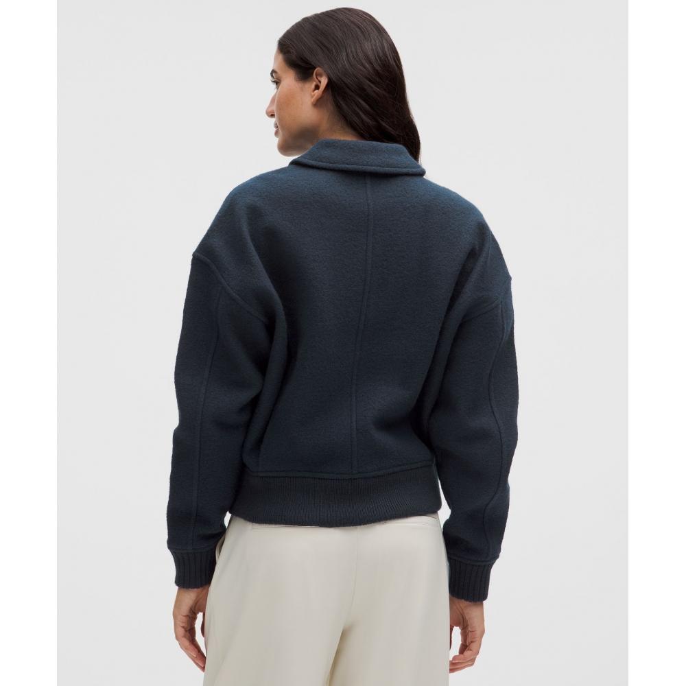 Lululemon Wool Blend Collared Jacket True Navy