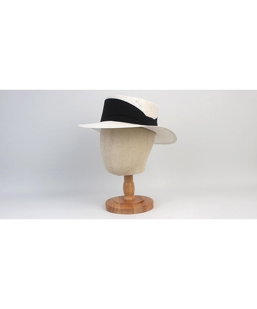 Bold Line White Panama Hat