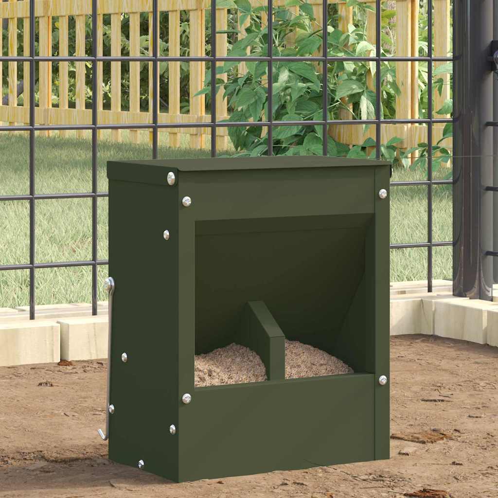 Rabbit Feeder Olive Green 20 X 12.5 X 25 Cm