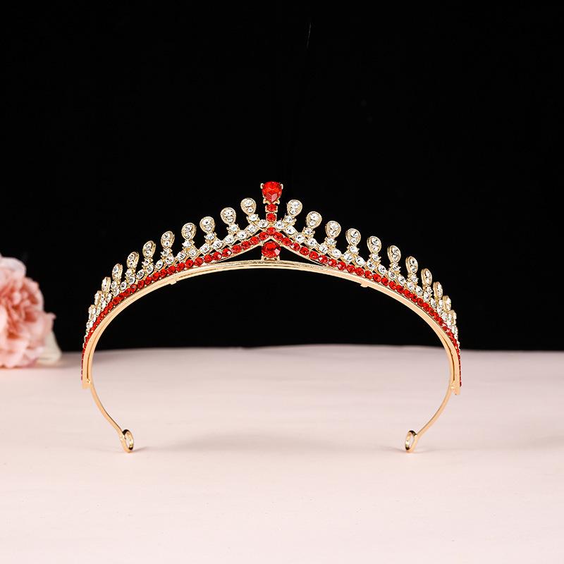 Bridal Crown Tiara Korean Princess Birthday Crystal Crown 18-year-old Adult Gift Female Anchor Hair Accessories
