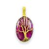 Ruby Gemstone Pendant, Tree Shape Sterling Silver Pendant Necklace