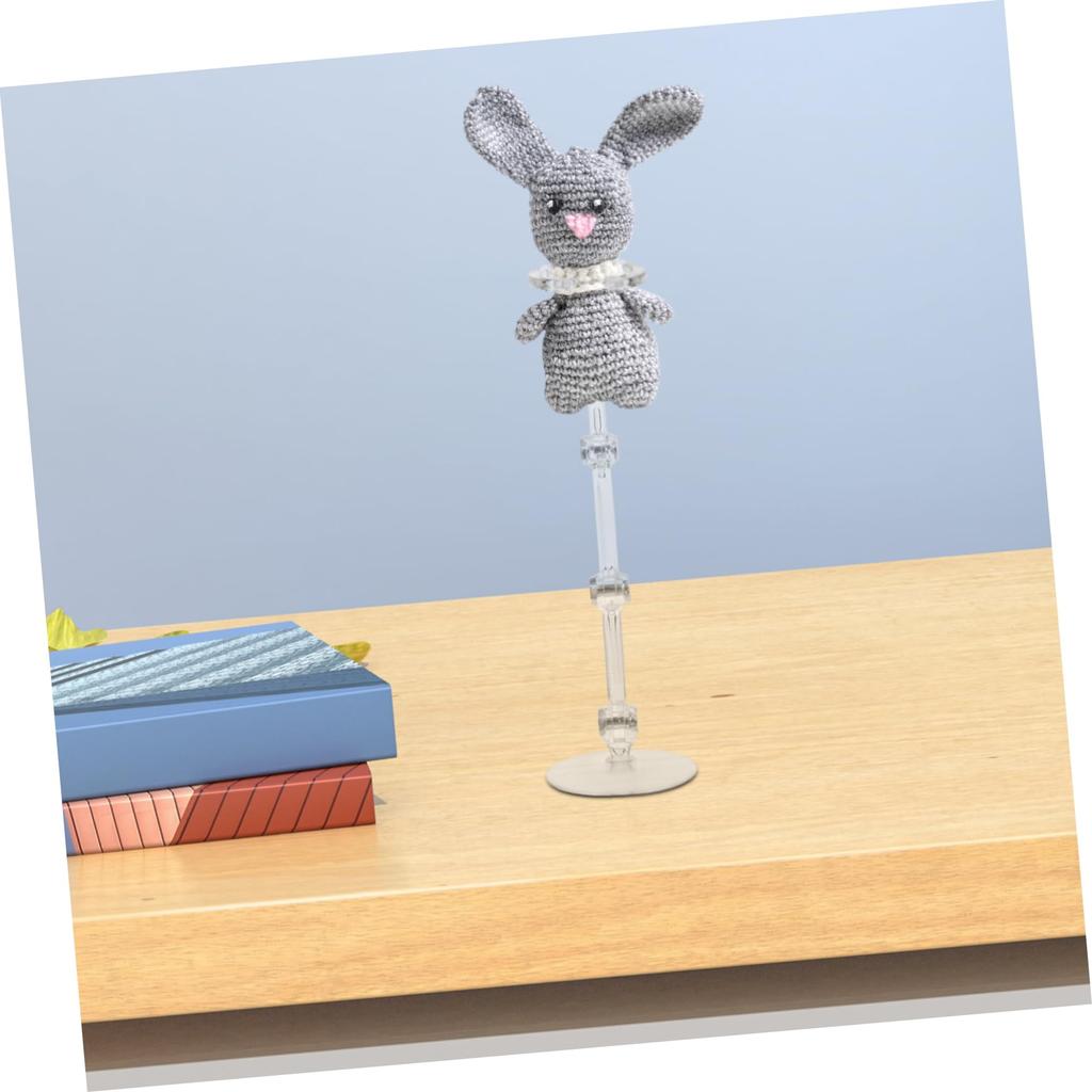 Abaodam Action Figure Set of Transparent Adjustable Display Base Holders for Tabletop Stable Clear 15 X 4 X 4cm Stands, 20, Models, Base, Plastic,