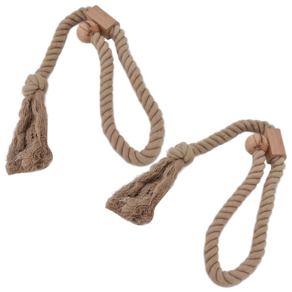 2PCS Curtain Tieback Cotton Curtain Holdback Rope Curtain Magnetic Cord for Household