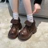 British Style Thick-soled Heightening Martin Boots Women's Autumn Yellow Boots 2025 Popular Super Hot New Small Locomotive Short Boots