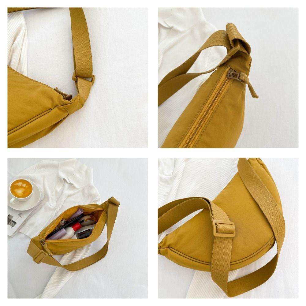 Nylon Hobos Crossbody Bag Handbag Half-moon Bag Casual Canvas Dumpling Bag Girls
