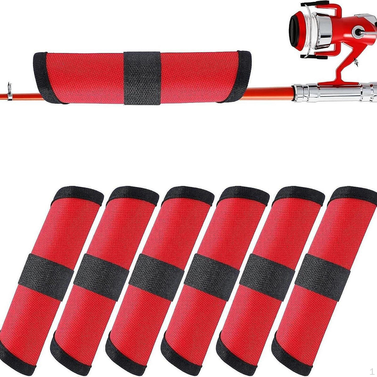 

6 штук чехлов для рыболовных приманок, перчатки, держатель крючка, легкие обертывания, красный