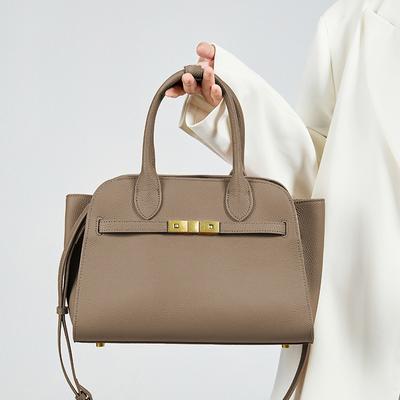 New Stylish Shell Top Layer Cowhide Large Capacity Commuting Versatile One-shoulder Handbag