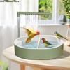 Circulating Water Automatic Bird Bathtub with Resting Stick Comfort Bird Bath Shower Large-capacity Parrot Bathing Pool