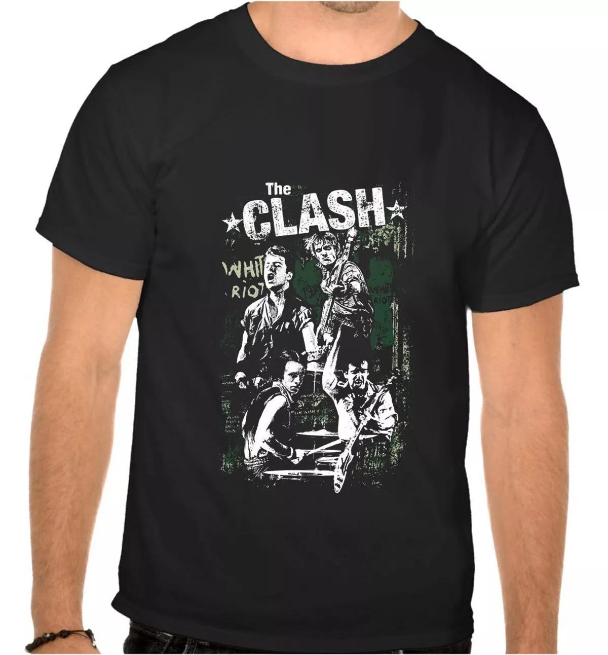 

THE CLASH Logo ROCK MUSIC Black T-SHIRT -1079- XL
