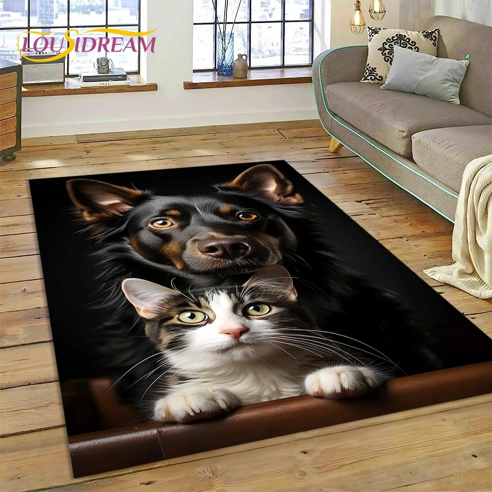 3D Persian Cat,Cute Calico Cat,Ragdoll Cartoon Rug Carpet for Living Room Bedroom Home Decor,Non-slip for Sofa  Doormat Gift Kid