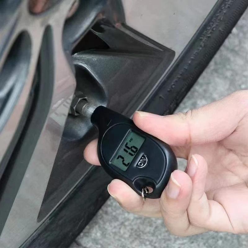 Digital Tire Pressure Gauge with LCD Display - PSI/Bar/kPa Unit Switch&Over-Inflation Alert for Car Motorcycle Bike Safety Check