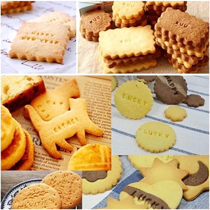 Decorative Letter Seal Cookie Stamp Alphabet Number Letter DIY Mold Fondant Letter Stamp Mini-Embosser Mould Biscuit